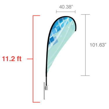 Teardrop Flag (Small) 7ft 3